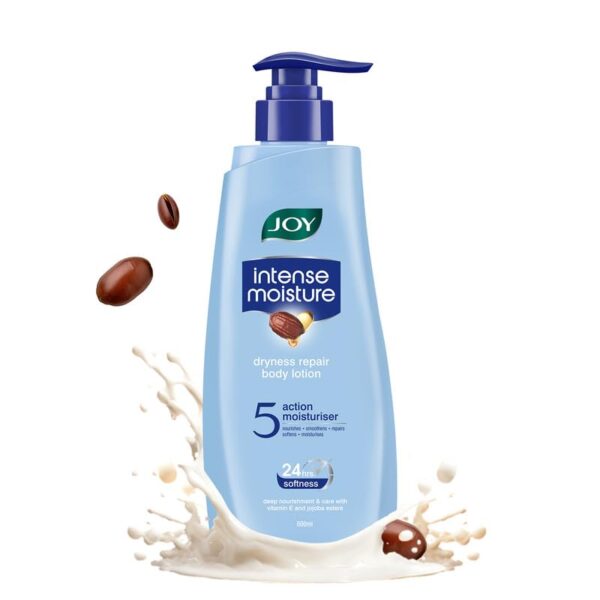 Joy Intense Moisture Body Lotion 750ml With Shea Butter, Jojoba & Vitamin E For Dry Skin | For Dryness Repair & 24 Hr Softness | Non Sticky & Non Greasy
