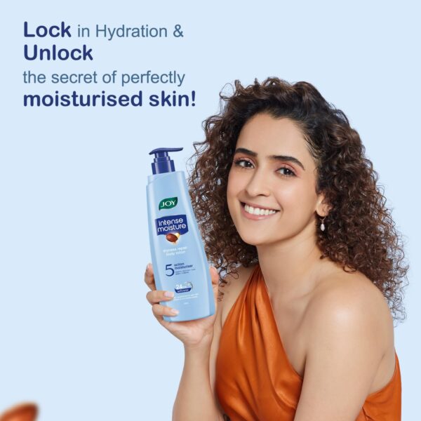Joy Intense Moisture Body Lotion 750ml With Shea Butter, Jojoba & Vitamin E For Dry Skin | For Dryness Repair & 24 Hr Softness | Non Sticky & Non Greasy - Image 3