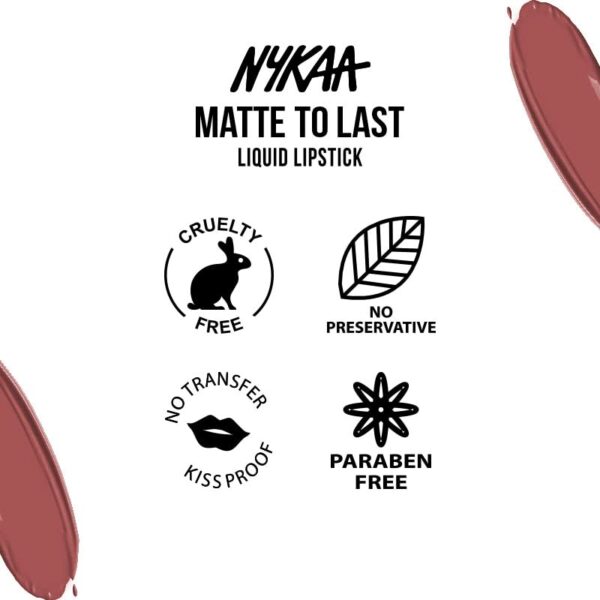 Nykaa Matte to Last Liquid Lipstick (14 Jhumki, Brown) - Image 3