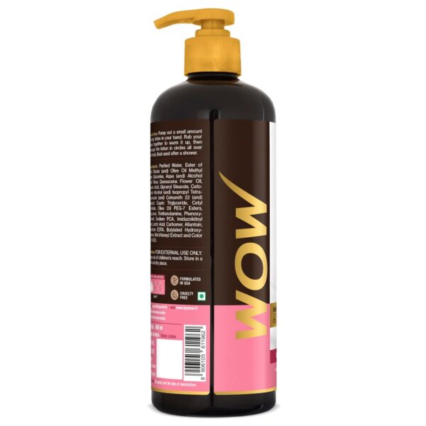 WOW Skin Science Himalayan Rose Body Lotion For Light Hydration - Normal To Oily Skin - with Rose Water, Beetroot Extract - 400mL - Image 4