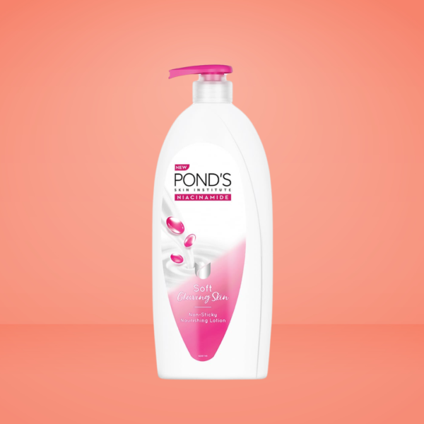 POND's Moisturizing Body Lotion, 400Ml, For Silky Soft, Smooth, Radiant Skin, With Niacinamide, 3X Moisturization, Lightweight, Non-Sticky, Quick Absorbing