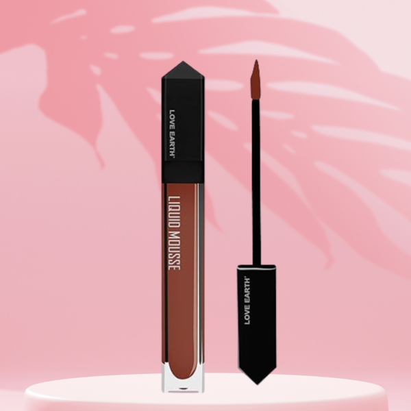 LOVE EARTH Liquid Mousse Lipstick - Spanish Coffee Matte Finish (SPANISH COFFEE, 6 ml)